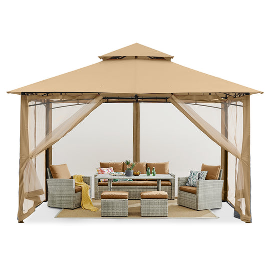 9x9/11x11/10x12 Outdoor Garden Patio Gazebo with Netting Walls