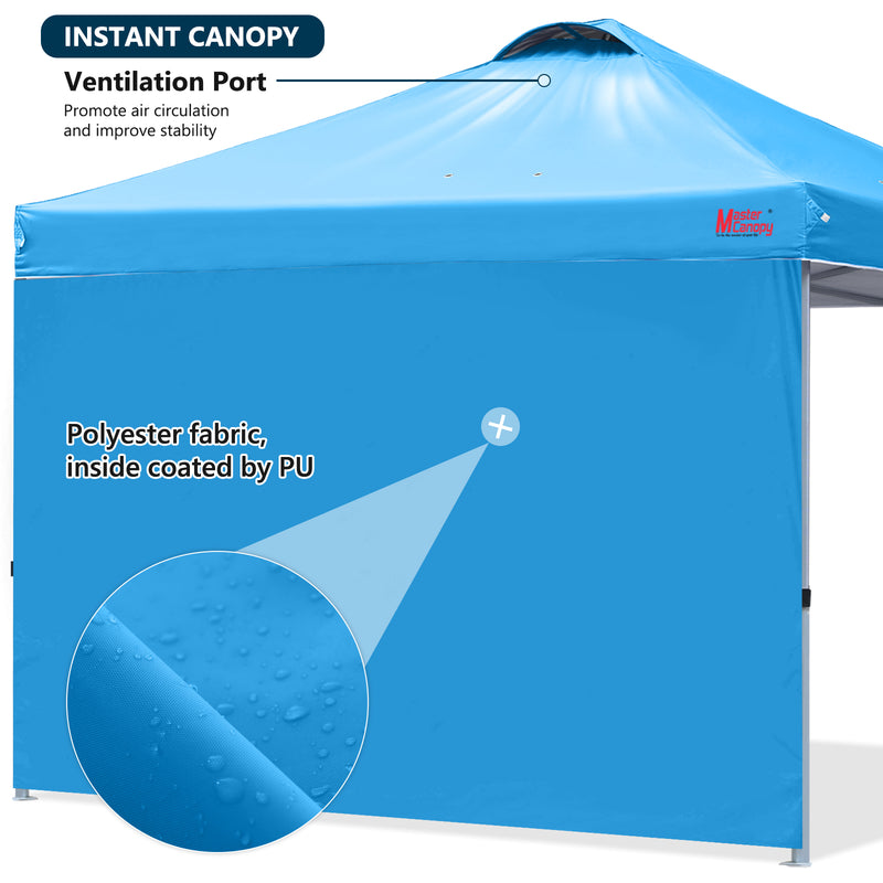 Load image into Gallery viewer, Leisure Sports Durable Ez Pop-Up Canopy Tent with One Sidewall - 8x8, 10x10, 12x12
