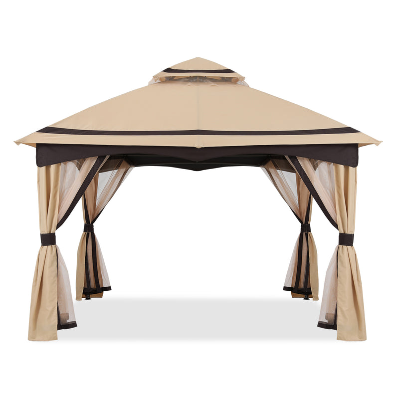 Load image into Gallery viewer, 8x8/10x10/x10x12 Outdoor Double Soft-Top Patio Gazebo with Mosquito Netting

