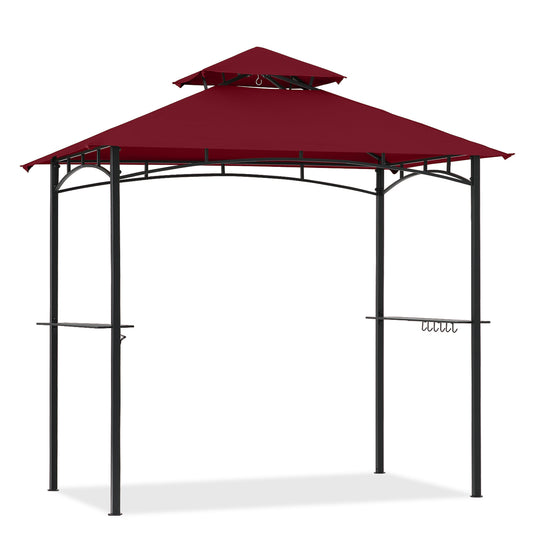 8x5 Grill Gazebo Outdoor BBQ Gazebo Canopy with 2 LED Lights
