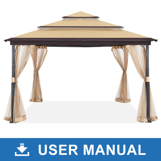 Soft Top 3-Tier Gazebo with Netting