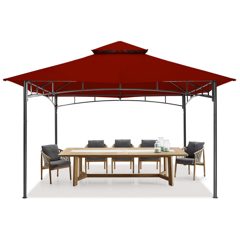 Load image into Gallery viewer, 9x9/10x12/11x11 Outdoor Garden Patio Gazebo with Stable Steel Farme
