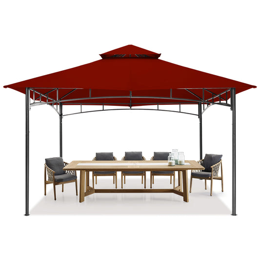 9x9/10x12/11x11 Outdoor Garden Patio Gazebo with Stable Steel Farme