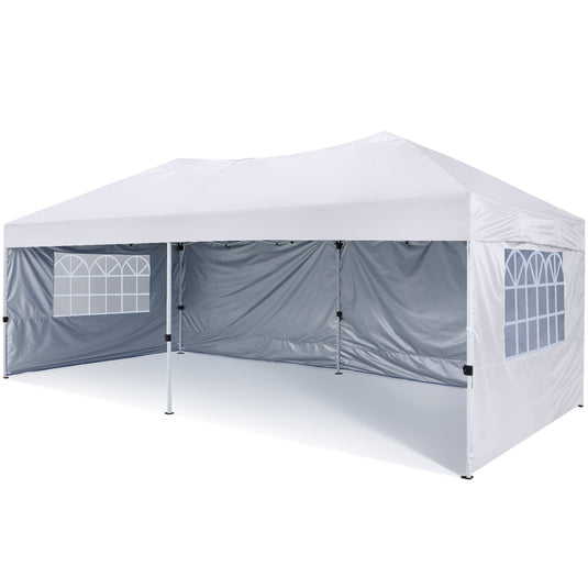 Leisure Sports Pop-Up Canopy Tent with Church Window Sidewalls - 10x10, 10x20