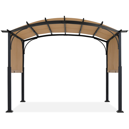 MASTERCANOPY Outdoor Retractable Pergola with Sun Shade Patio Garden Pergola