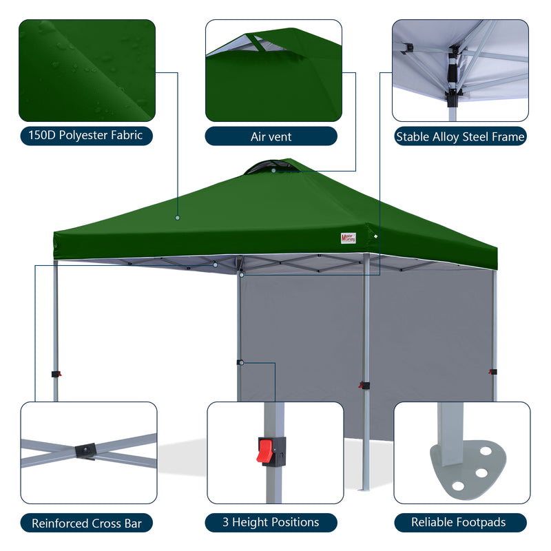Load image into Gallery viewer, Leisure Sports Durable Pop-Up Canopy Tent with Sidewall - 8x8, 10x10
