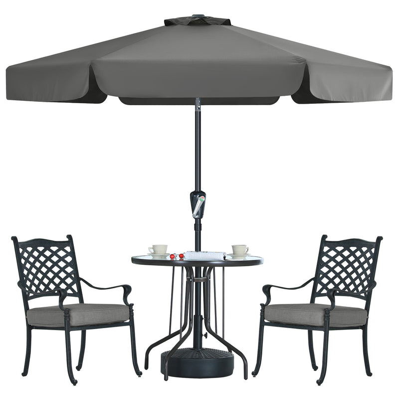 Load image into Gallery viewer, MASTERCANOPY Valance Patio Umbrella for Outdoor Table Market 6/8 Ribs

