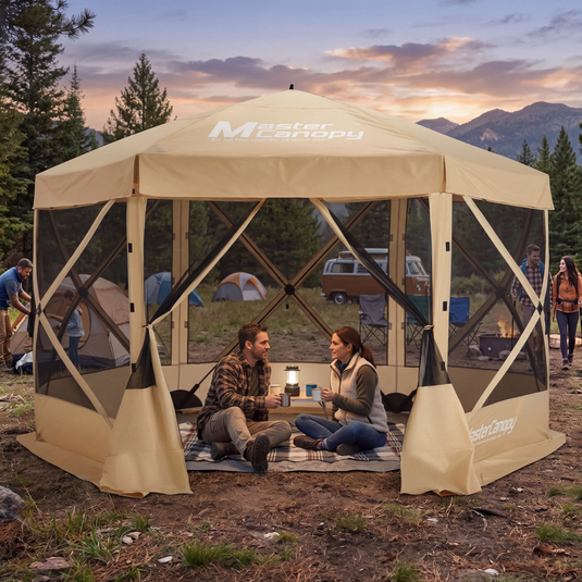 10x10/12x12 Portable Screen House Room Pop up Gazebo Outdoor Camping Tent