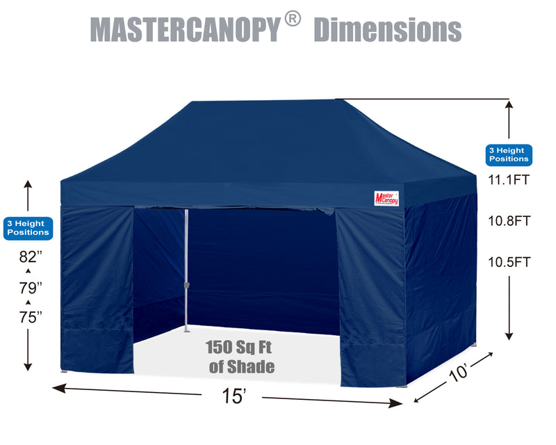 Load image into Gallery viewer, Mastercanopy Lite-30 Commercial Canopy Tent with Sidewalls - 10x10, 10x15, 10x20
