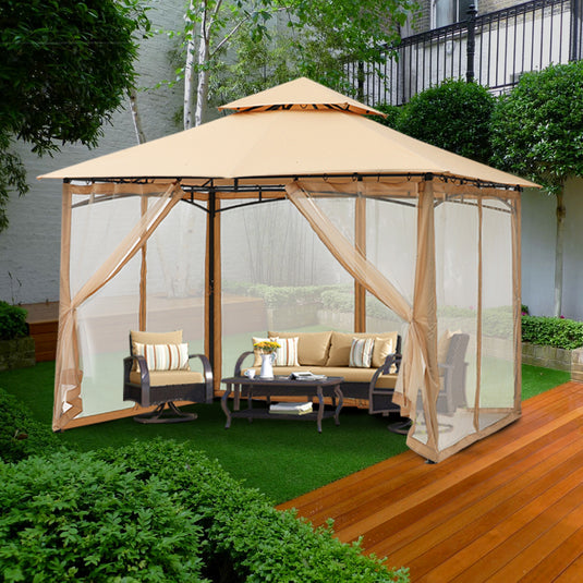 9x9/11x11/10x12 Outdoor Garden Patio Gazebo with Netting Walls