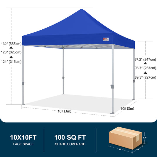 Mastercanopy Lite-30 Commercial Canopy Tent Instant Shelter - 10x10, 10x15, 10x20
