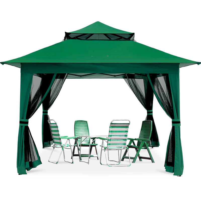 Load image into Gallery viewer, 13x13 Patio Gazebo Outdoor Pop Up Gazebo with Mesh Walls
