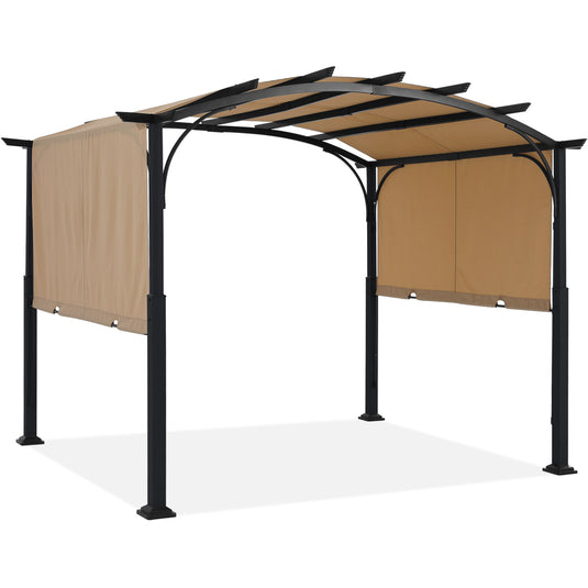 MASTERCANOPY Outdoor Retractable Pergola with Sun Shade Patio Garden Pergola