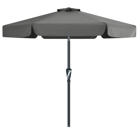MASTERCANOPY Valance Patio Umbrella for Outdoor Table Market 6/8 Ribs