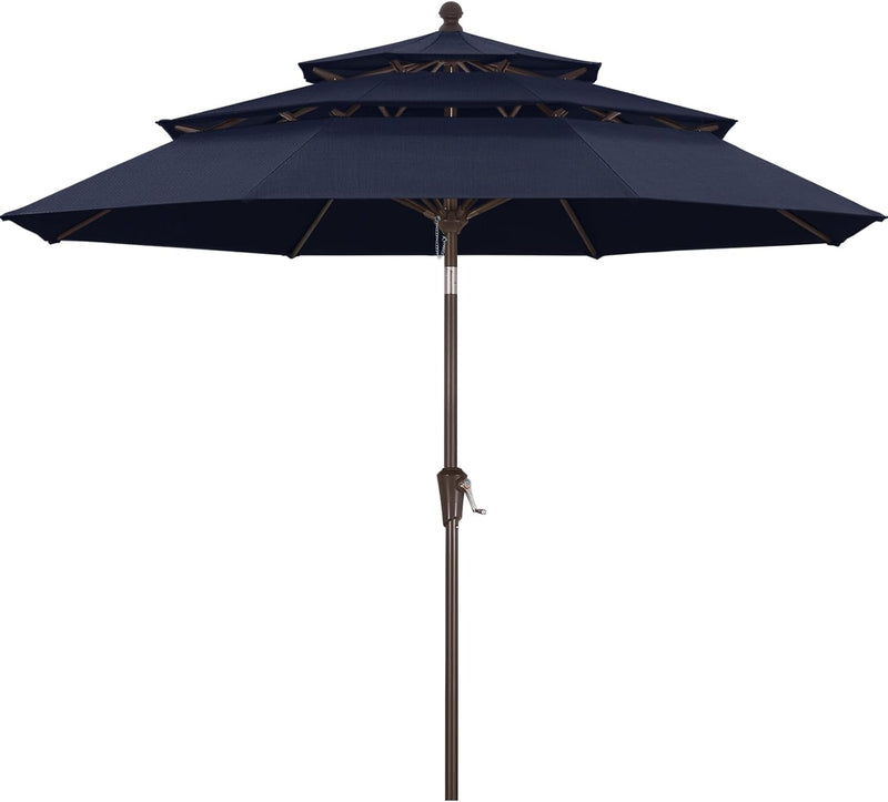 Load image into Gallery viewer, MASTERCANOPY 9ft 3-Tier Olefin Patio Umbrella 5-Year-Non-Fading
