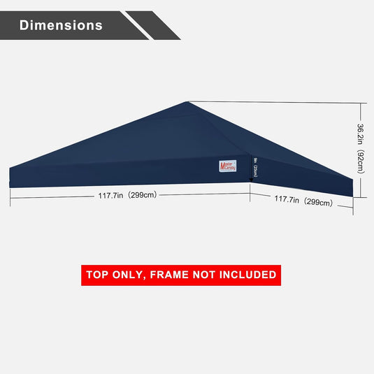 8x8/10x10 Replacement Pop Up Canopy Top for Durable Pop-up Canopy