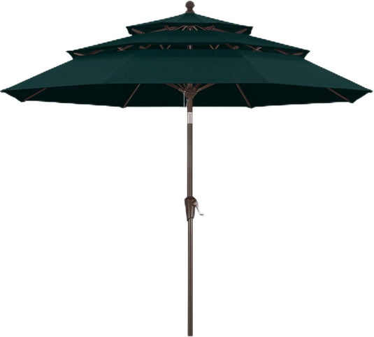 MASTERCANOPY 9ft 3-Tier Olefin Patio Umbrella 5-Year-Non-Fading