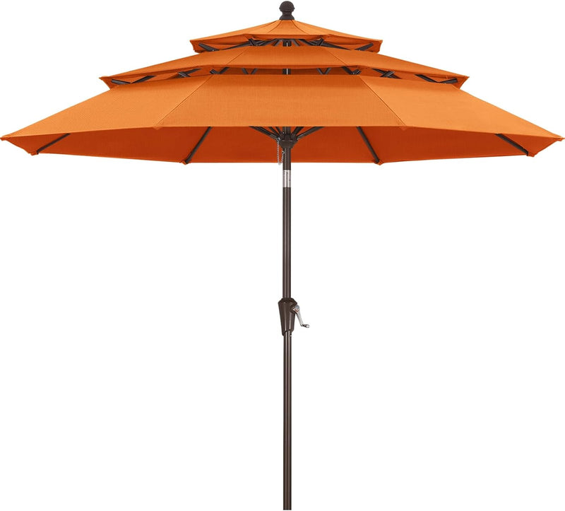 Load image into Gallery viewer, MASTERCANOPY 9ft 3-Tier Olefin Patio Umbrella 5-Year-Non-Fading
