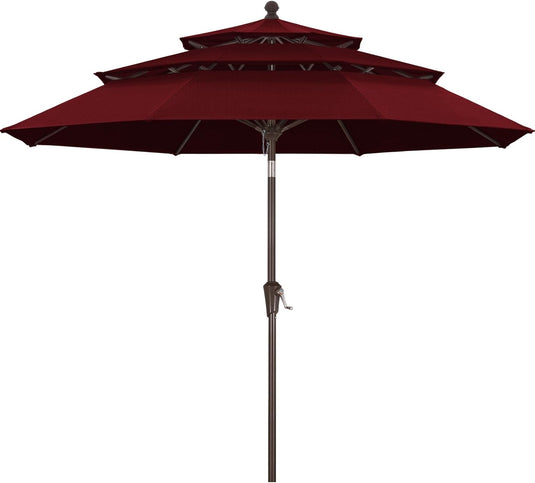 MASTERCANOPY 9ft 3-Tier Olefin Patio Umbrella 5-Year-Non-Fading