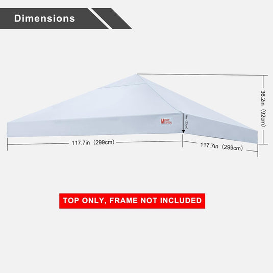 8x8/10x10 Replacement Pop Up Canopy Top for Durable Pop-up Canopy