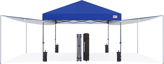MASTERCANOPY 10x10 Pop-Up Canopy Tent with 2 Shelters-CA