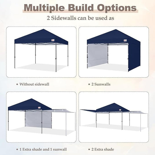 MASTERCANOPY 10x10 Pop-Up Canopy Tent with Two Shelters