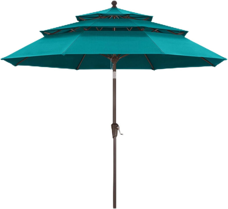 Load image into Gallery viewer, MASTERCANOPY 9ft 3-Tier Olefin Patio Umbrella 5-Year-Non-Fading
