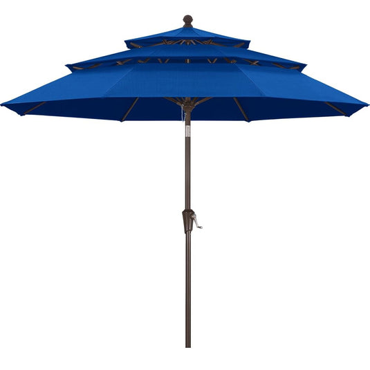 MASTERCANOPY 9ft 3-Tier Olefin Patio Umbrella 5-Year-Non-Fading