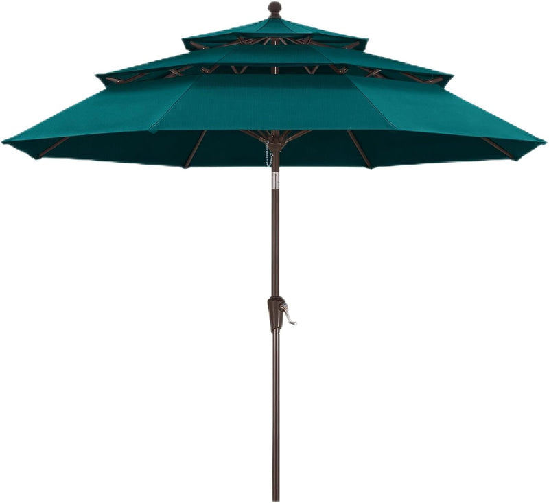 Load image into Gallery viewer, MASTERCANOPY 9ft 3-Tier Olefin Patio Umbrella 5-Year-Non-Fading
