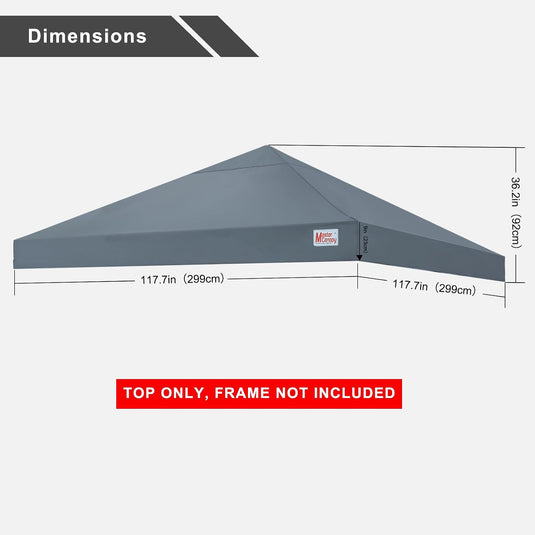 8x8/10x10 Replacement Pop Up Canopy Top for Durable Pop-up Canopy