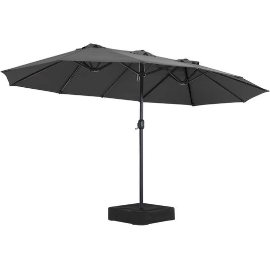 15FT Patio Outdoor Umbrella Double Sided Large Umbrella