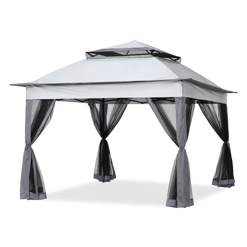 Load image into Gallery viewer, 11x11 Patio Gazebo Outdoor Pop Up Gazebo with Mesh Walls
