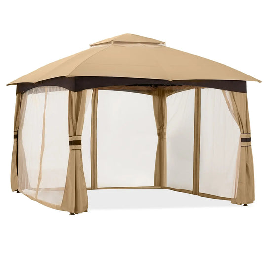 8x8/10x10/10x12 Outdoor Patio Garden Gazebo with Steel Farme and Netting Walls