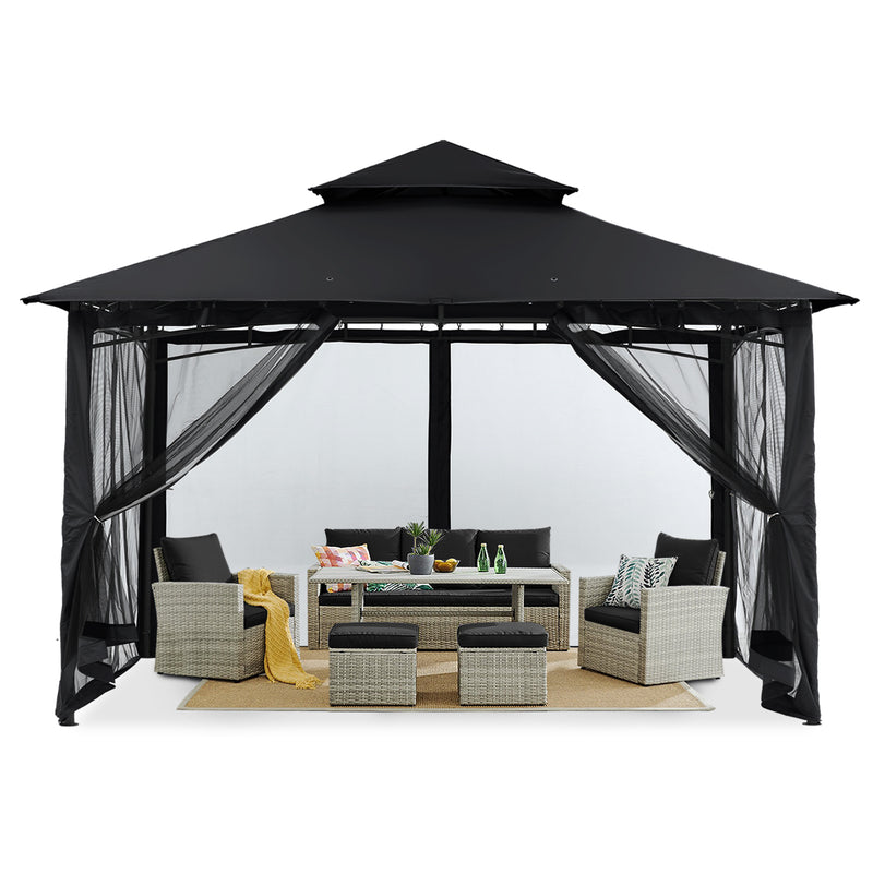 Load image into Gallery viewer, 9x9/11x11/10x12 Outdoor Garden Patio Gazebo with Netting Walls
