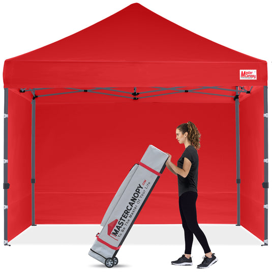 Leisure Sports Easy Pop-Up Canopy Tent with Sidewalls - 8x8, 10x10, 12x12