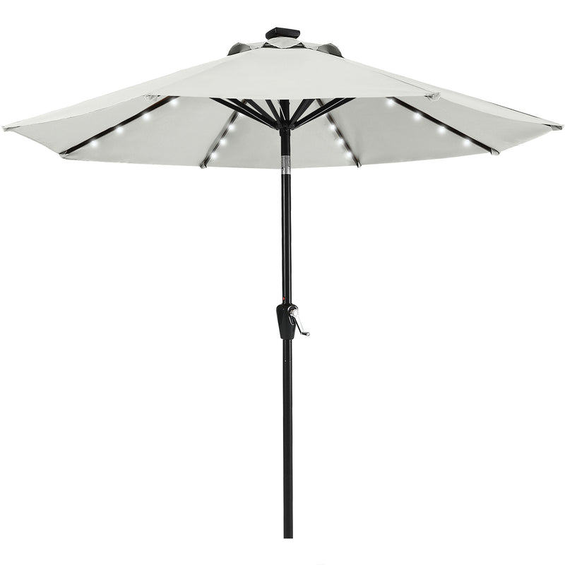 Load image into Gallery viewer, MASTERCANOPY Patio Umbrella with 32 Solar LED Lights 6&amp;8 Ribs
