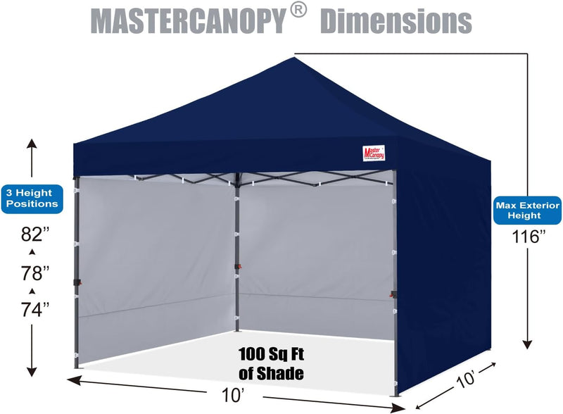 Load image into Gallery viewer, Leisure Sports Easy Pop-Up Canopy Tent with Sidewalls - 8x8, 10x10, 12x12
