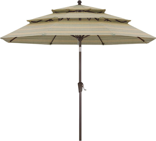 MASTERCANOPY 9ft 3-Tier Olefin Patio Umbrella 5-Year-Non-Fading