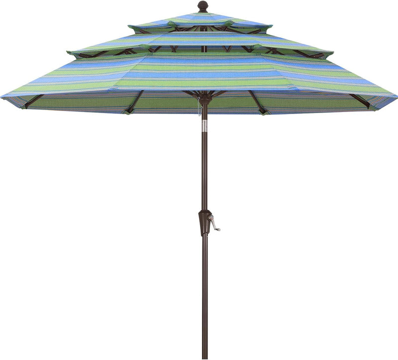 Load image into Gallery viewer, MASTERCANOPY 9ft 3-Tier Olefin Patio Umbrella 5-Year-Non-Fading
