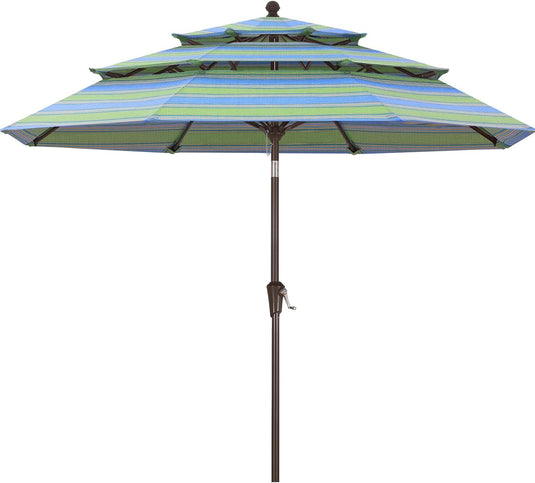 MASTERCANOPY 9ft 3-Tier Olefin Patio Umbrella 5-Year-Non-Fading