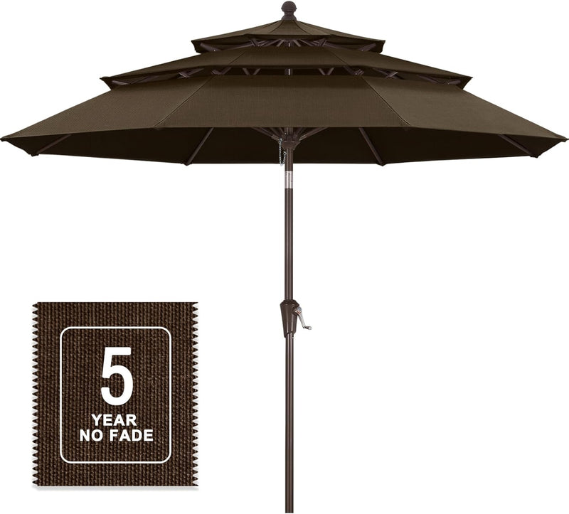 Load image into Gallery viewer, MASTERCANOPY 9ft 3-Tier Olefin Patio Umbrella 5-Year-Non-Fading
