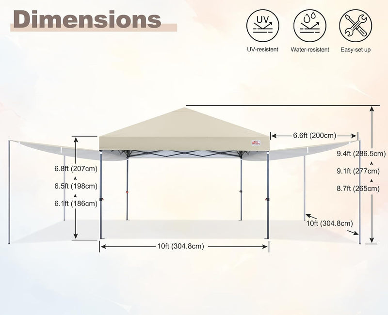 Load image into Gallery viewer, MASTERCANOPY 10x10 Pop-Up Canopy Tent with Two Shelters
