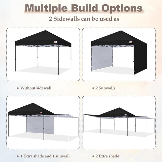 MASTERCANOPY 10x10 Pop-Up Canopy Tent with Two Shelters