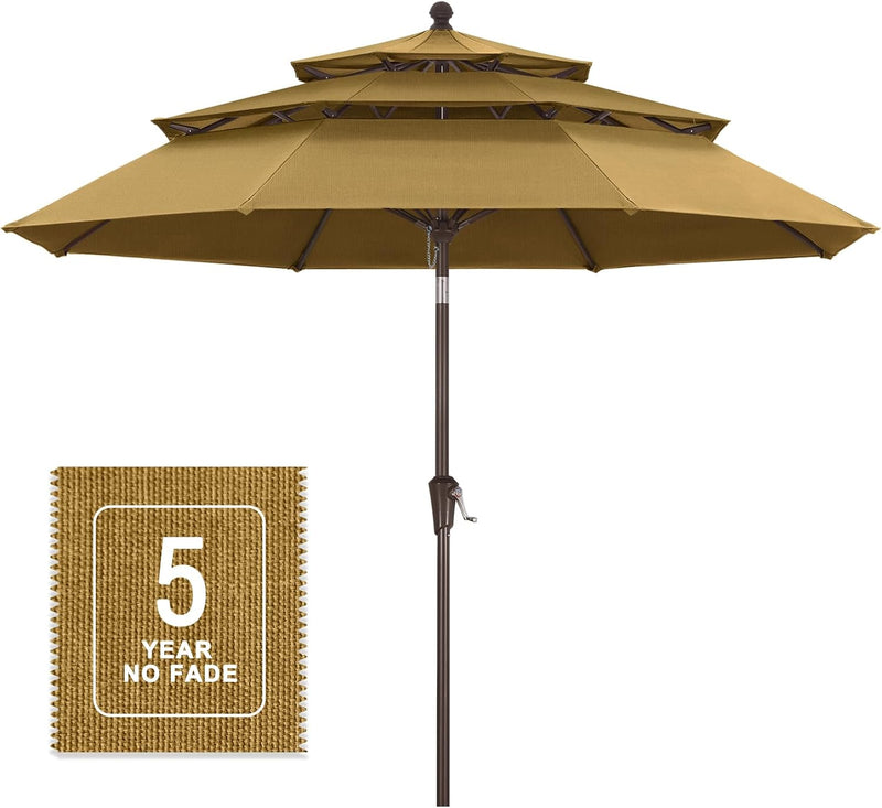 Load image into Gallery viewer, MASTERCANOPY 9ft 3-Tier Olefin Patio Umbrella 5-Year-Non-Fading
