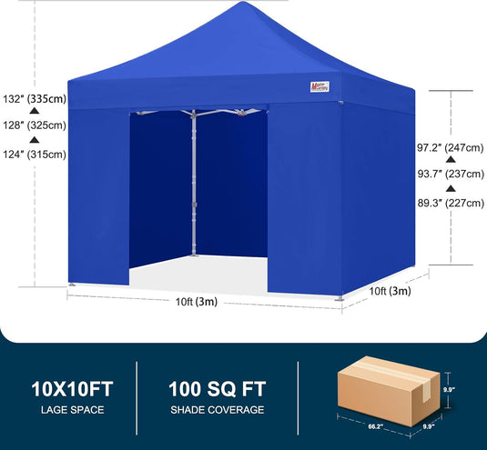 Mastercanopy Core-35 Premium Heavy Duty Instant Canopy Tent with Sidewalls - 10x10, 10x15, 10x20