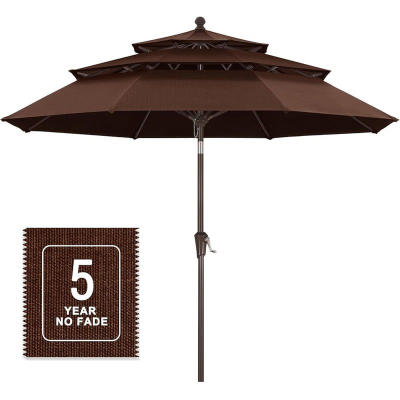 Load image into Gallery viewer, MASTERCANOPY 9ft 3-Tier Olefin Patio Umbrella 5-Year-Non-Fading
