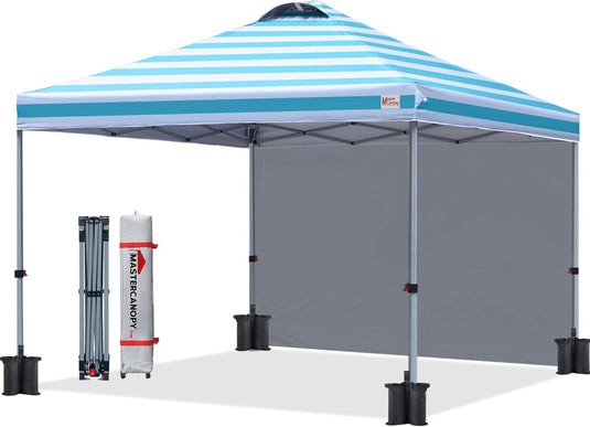 Leisure Sports Durable Pop-Up Canopy Tent with Sidewall - 8x8, 10x10