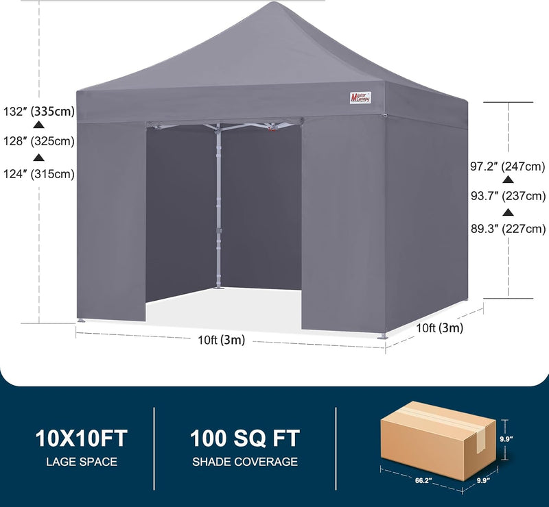 Load image into Gallery viewer, Mastercanopy Core-35 Premium Heavy Duty Instant Canopy Tent with Sidewalls - 10x10, 10x15, 10x20

