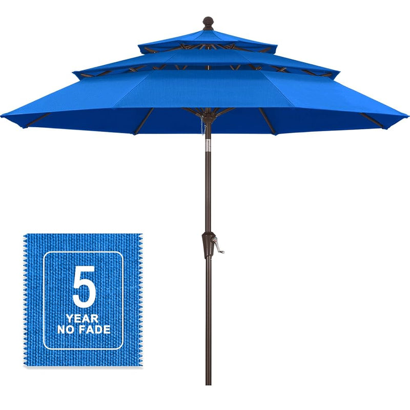 Load image into Gallery viewer, MASTERCANOPY 9ft 3-Tier Olefin Patio Umbrella 5-Year-Non-Fading
