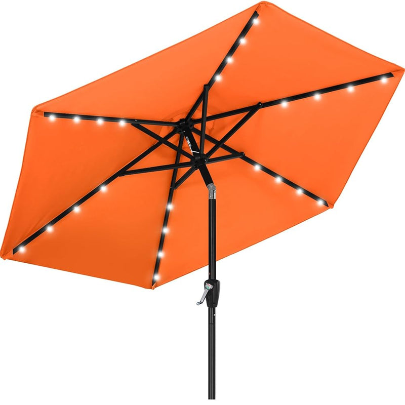 Load image into Gallery viewer, MASTERCANOPY Patio Umbrella with 32 Solar LED Lights 6&amp;8 Ribs
